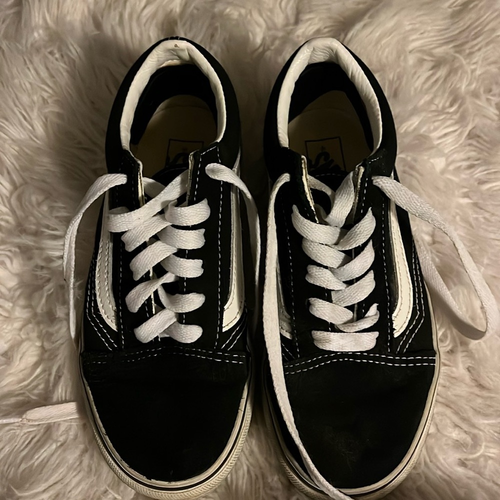 Black and white vans